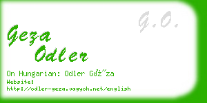 geza odler business card